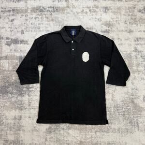 Authentic Bape 2000's Ape Head Raglan 3/4 Sleeve Polo Shirt M